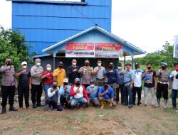 Kapolres Kubu Raya Kunjungi Posko Terpadu Karhutla di Desa Punggur Kecil Kecamatan Sungai Kakap