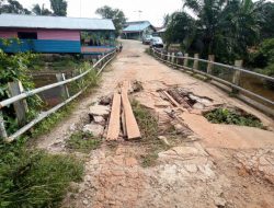 Dua Jembatan di Desa Sei. Tekam Rusak Berat, Masyarakat Minta Perhatian Pemerintah