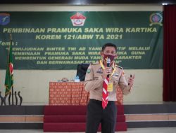 Korem 121/Abw Melaksanakan Pembinaan Pramuka Saka Wira Kartika