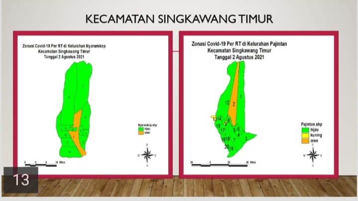 Kelurahan Nyarungkop Kecamatan Singkawang Timur, Kota Singkawang, Provinsi Kalbar dinyatakan sebagai zona hijau, per-tanggal 6 Agustus 2021. (Istimewa)