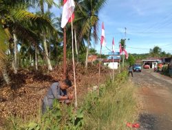 Sambut Hari Kemerdekaan RI ke-76, Biro Portal Media Online Infokalbar.com Kibarkan Puluhan Sang Saka Merah Putih