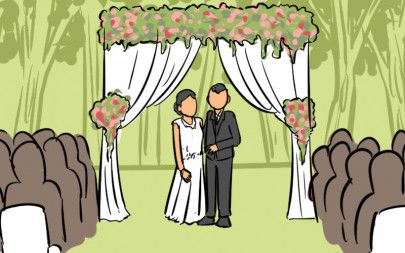 Resepsi pernikahan ilustrasi