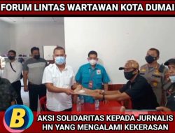 Wartawan Dumai Gelar Aksi Damai, Kapolres Muhammad Kholid Janji Akan Tindak Pelaku Kekerasan
