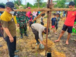 Bhabinkamtibmas Polsek Belitang Hilir Monitor Proses Pembangunan Pondok Tahfidz Qur’an
