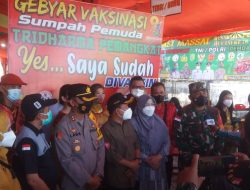 Komandan Kodim Sambas Bersama Forkopimda Tinjau Vaksinasi Massal di Kecamatan Pemangkat