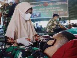 Jelang Peringatan Hari Juang Kartika, Kodim Mempawah Gelar Baksos Donor Darah