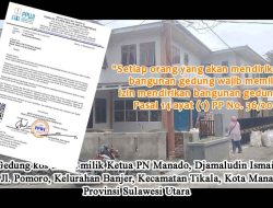 Terkait Dugaan Bangunan Kos-kosan Tanpa IMB, PPWI Nasional Surati Pemko Manado
