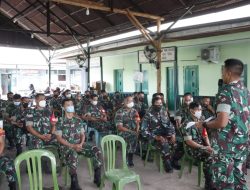 Dandim 1201 Mempawah Ajak Jajaran Koramil Lebih Maksimal Percepat Target Vaksinasi