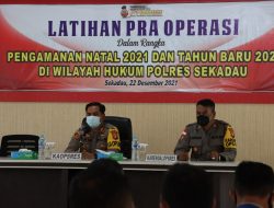 Kapolres Sekadau Pimpin Lat Pra Ops Lilin Kapuas, Ini Arahannya