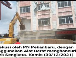 Diduga Tak Sesuai Prosedur, Eksekusi Putusan PN Pekanbaru Terhadap Ruko 7 Pintu di Jalan Datuk Setia Maharaja Berujung Kisruh