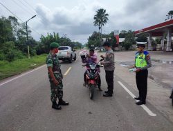 Tim Gabungan Pos Pengamanan di Peniti Lakukan Penertiban Prokes
