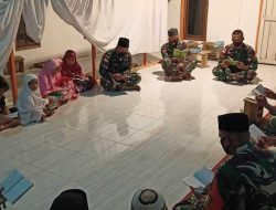Jalin Silaturahmi, Satgas Pamtas Yonif Mekanis 643/Wns Yasinan Bersama Warga Perbatasan