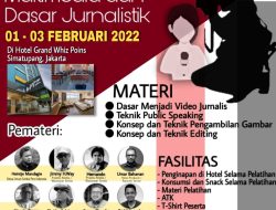 Ayo Daftar Segera! Pelatihan Video Jurnalistik dan Multimedia Segera Ditutup