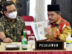 Wakil Bupati Pelalawan Hadiri Monitoring Kunker Mendagri Dalam Rangka Evaluasi Program dan Kegiatan Strategis Provinsi Riau