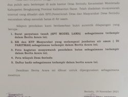 Warga Desa Serindu Tolak Batas Wilayah dengan Desa Capkala