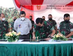 Pangdam XII/Tpr Ikuti Peresmian Pembangunan Rumah Dinas SBSN oleh Kasad