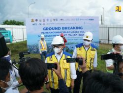 Percepat Pertumbuhan Ekonomi Kawasan Indonesia Timur, Jalan Akses Tol Makassar New Port Tahap I dan II Mulai Konstruksi