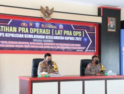 Wakapolres Sekadau Pimpin Lat Pra Ops Keselamatan Kapuas 2022