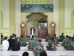 Prajurit Kodam XII/Tpr Peringati Isra Mi’raj di Masjid Nurul Ikhlas