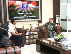 Perkuat Kerjasama, Pangdam XII/Tpr Terima Kunjungan Kepala BRI Cabang Pontianak