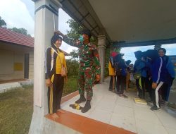 Pertajam Sinergitas, Satgas Pamtas Yonif Mekanis 643/Wns Bersama Instansi Terkait Lakukan Kegiatan GERMAS di Perbatasan
