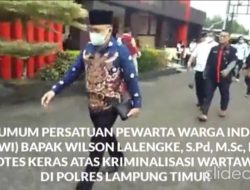 Penangkapan Wartawan Resolusitv.com Diduga Tak Sesuai Prosedur, Wilson Lalengke ‘Geruduk’ Mapolres Lampung Timur