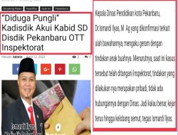 Viral Pernyataan Kadisdik Pekanbaru yang Terkesan Fitnah dan Arogan Terhadap Bawahannya, Ismardi Ilyas Dikonfirmasi Memilih Bungkam