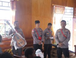 Rangkul Gereja Baptis Emanuel Kenyam, Satgasres Binmas NODC Sampaikan Pesan-pesan Kamtibmas