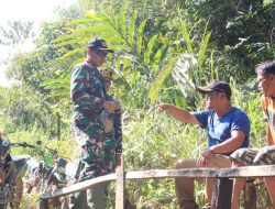 Dansatgas TMMD Kodim 1201/Mph Tinjau Lokasi Bhakti TNI Pembangunan Jembatan Penghubung Dua Desa di Landak