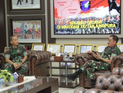 Pangdam XII/Tpr Terima Kunjungan Kapuslitbang Kemhan RI