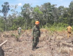 Titik Hotspot Terpantau, Anggota Koramil Sungai Pinyuh Bergegas Datangi Lokasi