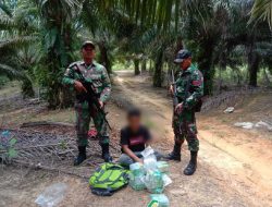 Baru Hari Pertama Bertugas, Satgas Pamtas Yonif 645/Gty Langsung Gagalkan Penyelundupan Sabu Seberat 13,6 Kg asal Malaysia