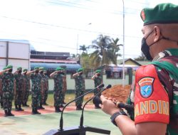 Dandim Mempawah Pimpin Upacara Korps Raport Pindah Satuan