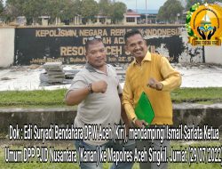 Didamping Ketua DPW Aceh, Ismail Sarlata Datangi Mapolres Aceh Singkil Terkait Dugaan Pencemaran Nama Baik Ketua DPD