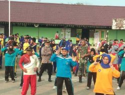 Bersama Bupati dan Wakil Bupati Mempawah, Danramil Jongkat Hadiri Rangkaian Germas di SMPN 01 Jongkat