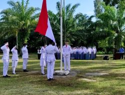 Aipda Rudiansyah pimpin apel HUT RI ke 77 Tahun