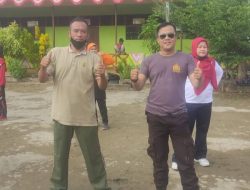 Babinsa Wajok Hulu Serda Suhartono Hadiri Giat Germas di SDN 20 Wajok Hilir&nbsp;