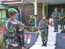 Satgas Pamtas RI-MLY Yonif 645/GTY Gelar Acara Korps Raport Kenaikan Pangkat Periode 1 Oktober 2022
