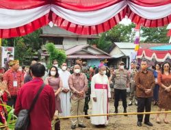 Wadan Satgas Pamtas Yonif 645/Gty Hadiri Peresmian Gereja Katolik Santo Rafael Stasi