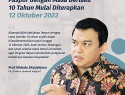 Paspor Masa Berlaku 10 Tahun Diterbitkan Mulai 12 Oktober 2022