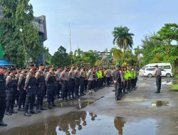 Personel Ditsamapta Polda Kalbar Laksanakn Pengamanan Kejuaraan Futsal di Porprov Kalbar
