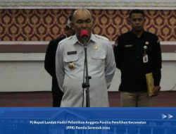 Pj Bupati Landak Hadiri Pelantikan Anggota Panitia Pemilihan Kecamatan (PPK) Pemilu Serentak 2024
