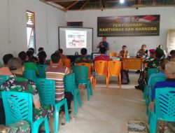 Satgas TMMD ke 120 Kodim 1204/Sanggau Berikan Penyuluhan Kamtibmas dan Bahaya Narkoba