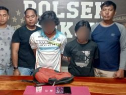 Polsek Mukok Amankan Dua Pengedar Sabu di Dusun Semuntai