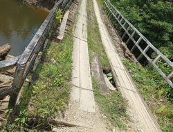 Jembatan Penghubung Antar Desa di Kapuas Hulu Rusak Parah, Ancam Keselamatan Warga