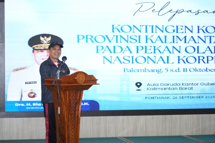 Haru! Gubernur Ria Norsan Lepas 121 Pejuang ASN Kalbar ke Pornas XVII Palembang