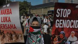 Demo mengutuk genosida yang dilakukan Israel terhadap warga Gaza Palestina terjadi di Jakarta dan di berbagai belahan dunia lainnya (Foto: Istimewa)