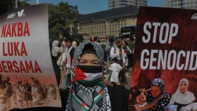 Demo mengutuk genosida yang dilakukan Israel terhadap warga Gaza Palestina terjadi di Jakarta dan di berbagai belahan dunia lainnya (Foto: Istimewa)