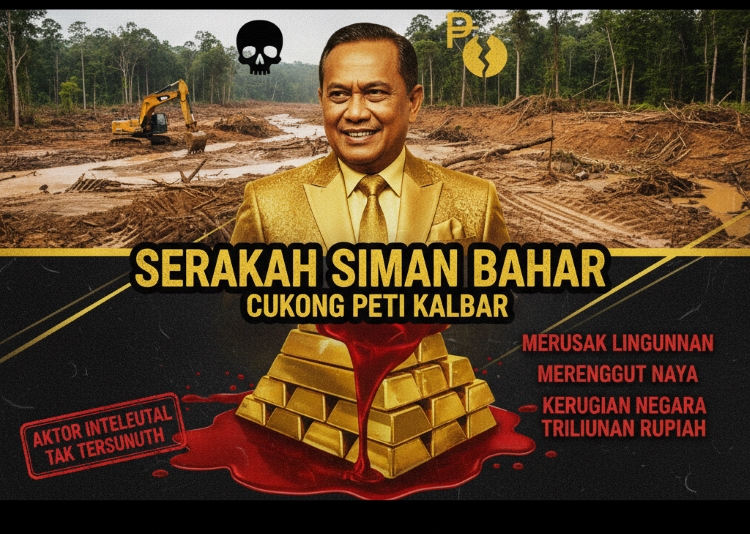 Mengungkap ulah SIMAN BAHAR, cukong PETI di Kalbar. Aktivitas tambang emas ilegal ini merusak lingkungan, merenggut nyawa, dan menyebabkan kerugian negara triliunan rupiah. Meski operasi digelar, pemberantasan dinilai tak menyentuh aktor intelektualnya.