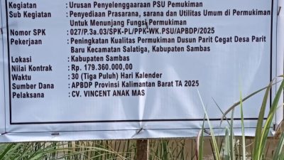Anggota DPRD Kalbar Eni Lestari (PDIP) tersangkut kasus proyek jalan aspal lembut senilai Rp 179 juta di Sambas.